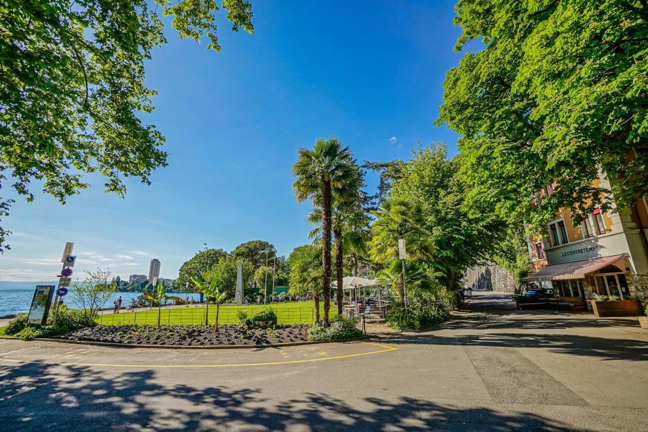 Secret Garden Studio - Lakefront Apartment Montreux Bagian luar foto