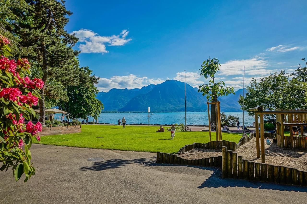 Secret Garden Studio - Lakefront Apartment Montreux Bagian luar foto